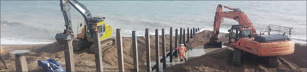 Kingsdown Sea Defences Being Constructed