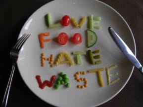 pate of food spelling love food hate waste