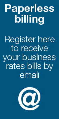 Paperless billinng. Register here to receive your business rates bills by email