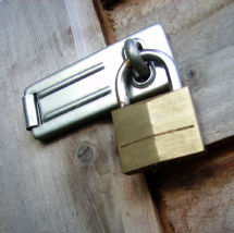 padlock on gate