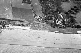 walmer castle and coast birds eye view in 1948