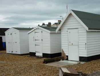 Sheds along Walmer beach