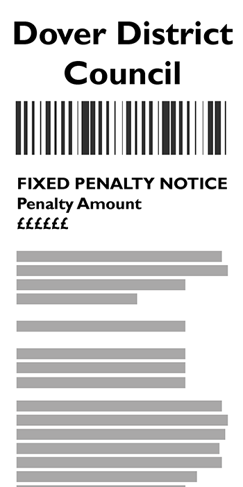 Fixed Penalty Notice - white slip