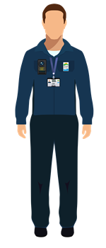 Enforcement officer front
