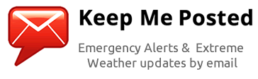 Emergency alerts and extreme weather updates by email - keep me posted