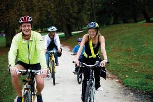 family cycling