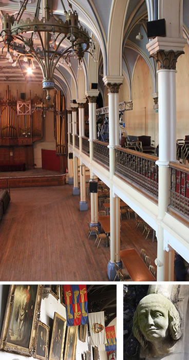 Maison Dieu interior - back wall organ