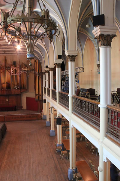 dover town hall - back wall organ