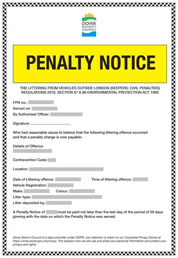Civil Penalty Notice