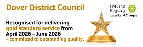 Banner image: Dover District Council: Recognised for delivery gold standard service from April 2026 to June 2026, committed to outstanding quality.