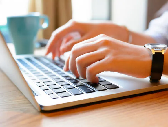 Person using laptop